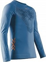 Лонгслив мужской X-Bionic Twyce Run Mineral Blue/Orange