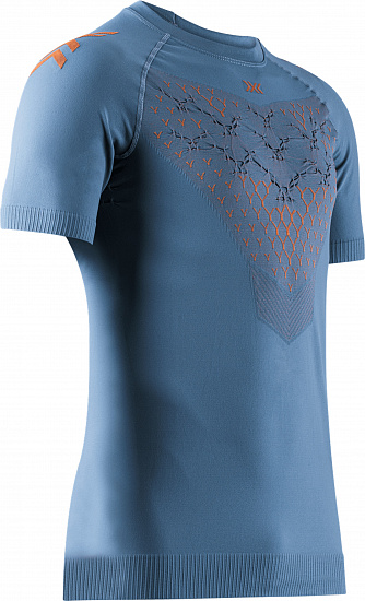 Футболка мужская X-Bionic Twyce Run Mineral Blue/Orange - Фото 1 большая