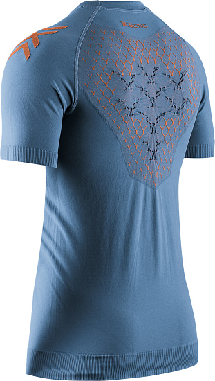 Футболка мужская X-Bionic Twyce Run Mineral Blue/Orange - Фото 2 большая