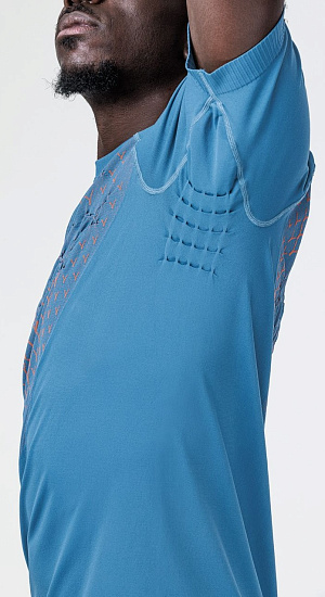 Футболка мужская X-Bionic Twyce Run Mineral Blue/Orange - Фото 5 большая
