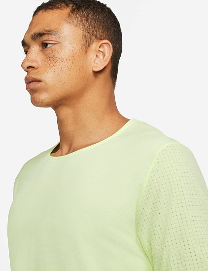 Футболка мужская Nike Dri-FIT Rise 365 Lime Ice - Фото 5 большая