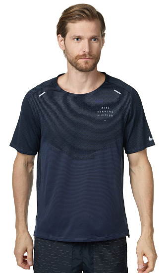 Футболка мужская Nike Dri-Fit Adv Run Division Techknit Black - Фото 2 большая