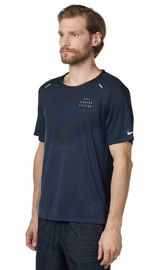 Футболка мужская Nike Dri-Fit Adv Run Division Techknit Black - Фото 3 большая
