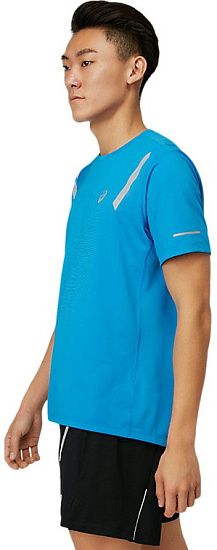 Футболка мужская ASICS Lite-Show SS Electric Blue - Фото 3 большая