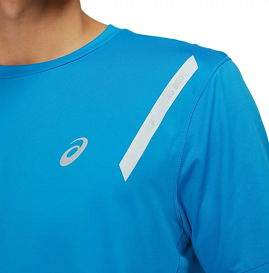 Футболка мужская ASICS Lite-Show SS Electric Blue - Фото 5 большая