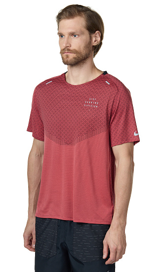 Футболка мужская Nike Dri-FIT ADV Run Division TechKnit Black/Light Lemon Twist - Фото 3 большая