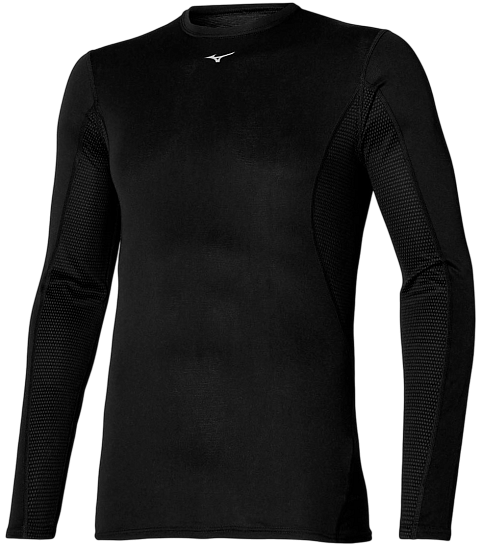 Лонгслив мужской Mizuno Mid Weight-L Crew Black - Фото 1 большая