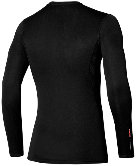 Лонгслив мужской Mizuno Mid Weight-L Crew Black - Фото 2 большая