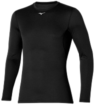 Лонгслив мужской Mizuno Mid Weight Crew Black