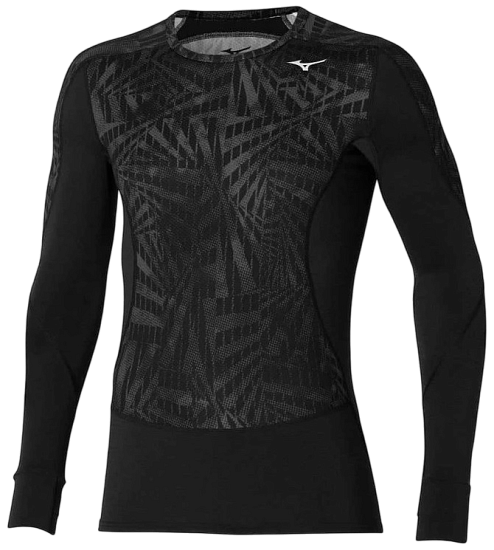 Лонгслив мужской Mizuno Virtual Body G4 Crew Black - Фото 1 большая