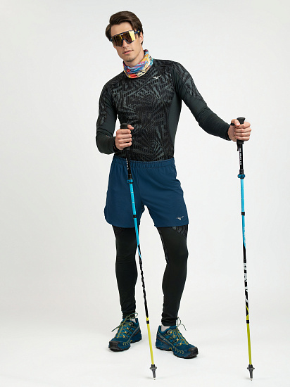 Лонгслив мужской Mizuno Virtual Body G4 Crew Black - Фото 7 большая