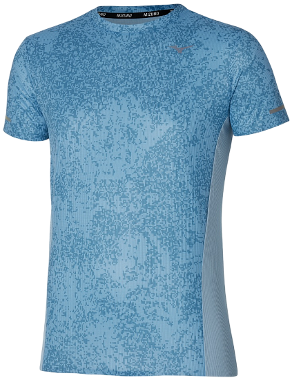 Футболка мужская Mizuno Premium Aero Parisian Blue - Фото 1 большая