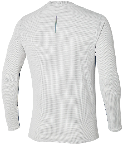 Лонгслив мужской Mizuno Dryaeroflow Ls Hz Nimbus Cloud - Фото 2 большая