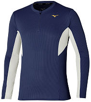 Лонгслив мужской Mizuno Dryaeroflow Ls Hz Estate Blue
