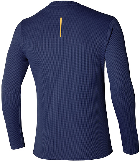 Лонгслив мужской Mizuno Dryaeroflow Ls Hz Estate Blue - Фото 2 большая
