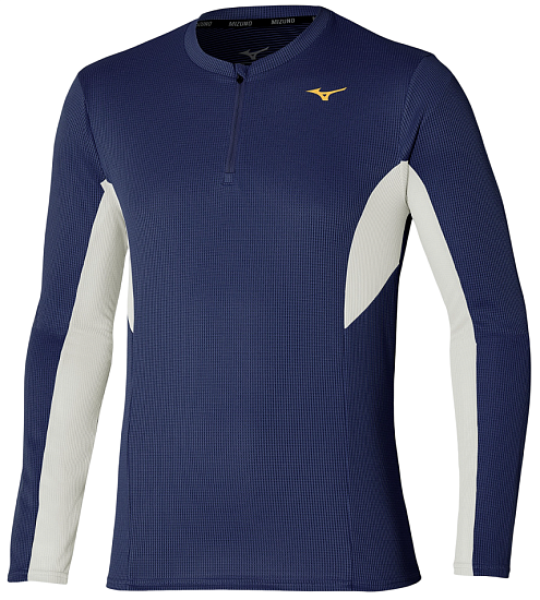 Лонгслив мужской Mizuno Dryaeroflow Ls Hz Estate Blue - Фото 1 большая