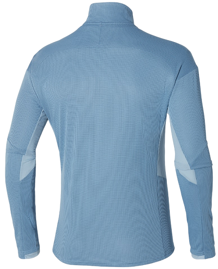 Лонгслив мужской Mizuno Hybrid Ls Parisian Blue - Фото 2 большая