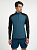 Лонгслив мужской Mizuno Hybrid Half Zip Black/Blue Wing Teal - Фото 3 малая