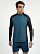 Лонгслив мужской Mizuno Hybrid Half Zip Black/Blue Wing Teal - Фото 4 малая