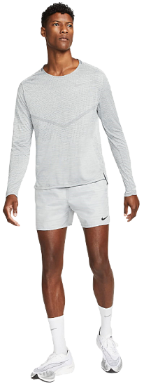 Футболка мужская Nike Dri-FIT ADV Techknit Ultra Light Smoke Grey/Heather - Фото 3 большая