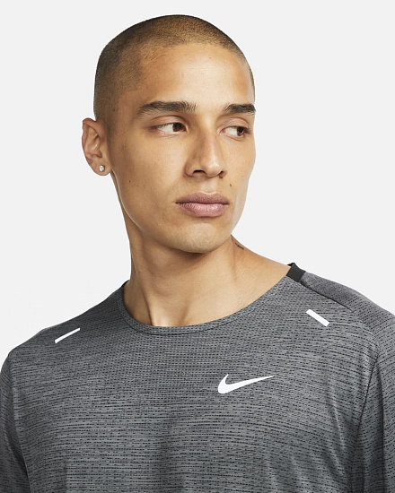 Футболка мужская Nike Dri-FIT ADV Techknit Ultra Black - Фото 4 большая