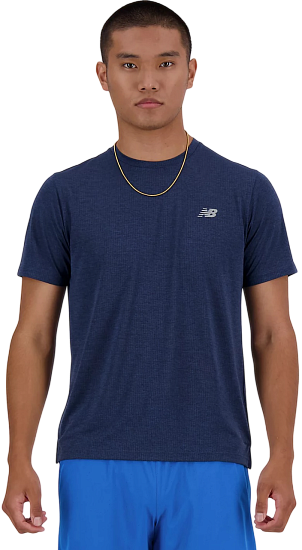Футболка мужская New Balance NB Athletics Run NB Navy Heather - Фото 1 большая