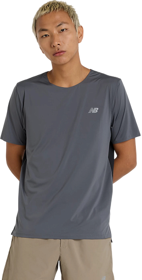 Футболка мужская New Balance Race Day Graphite - Фото 3 большая