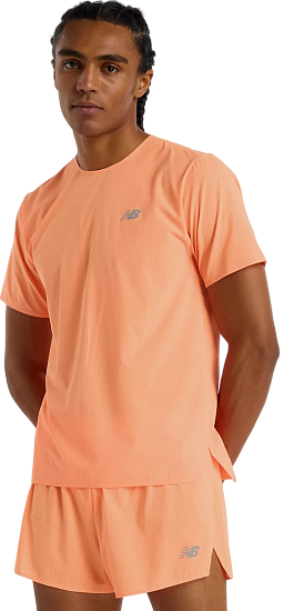 Футболка мужская New Balance Race Day Ultra Light Hot Mango - Фото 1 большая