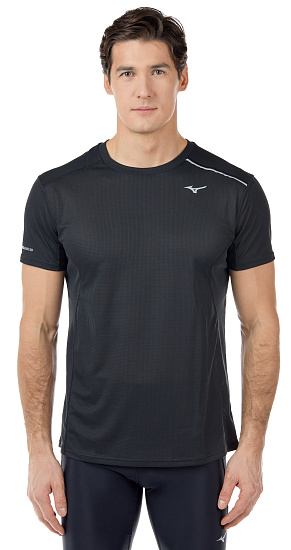 Футболка мужская Mizuno Dry Aeroflow Чер - Фото 3 большая