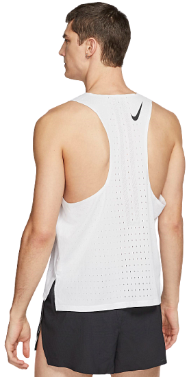 Майка мужская Nike AeroSwift Singlet White - Фото 3 большая