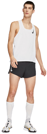 Майка мужская Nike AeroSwift Singlet White - Фото 7 большая
