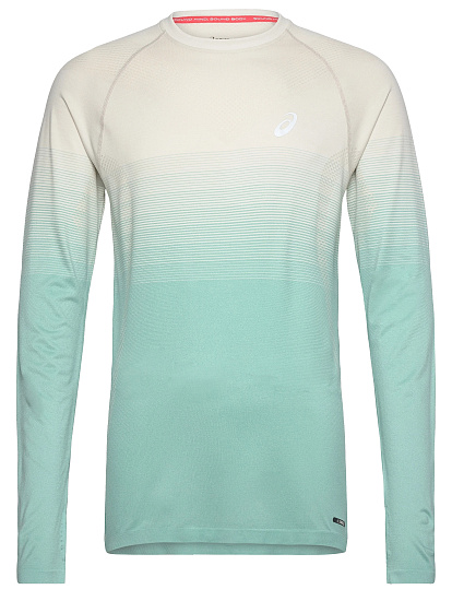Лонгслив мужской ASICS Seamless Top Birch/Oasis Green - Фото 1 большая