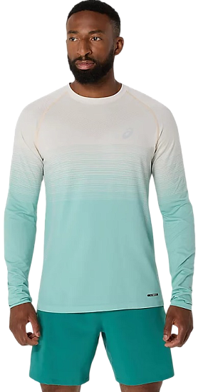 Лонгслив мужской ASICS Seamless Top Birch/Oasis Green - Фото 3 большая
