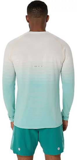Лонгслив мужской ASICS Seamless Top Birch/Oasis Green - Фото 4 большая