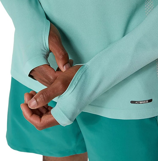 Лонгслив мужской ASICS Seamless Top Birch/Oasis Green - Фото 7 большая