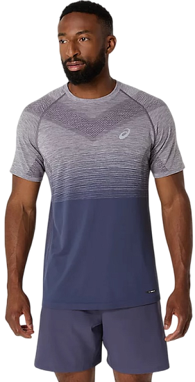 Футболка мужская ASICS Seamless Top Lavender Grey/Indigo Fog - Фото 3 большая