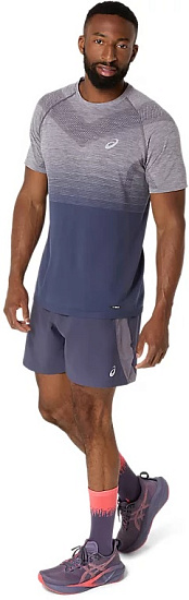 Футболка мужская ASICS Seamless Top Lavender Grey/Indigo Fog - Фото 8 большая