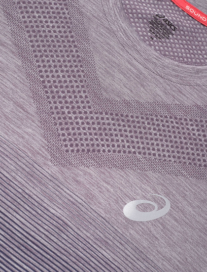 Футболка мужская ASICS Seamless Top Lavender Grey/Indigo Fog - Фото 9 большая