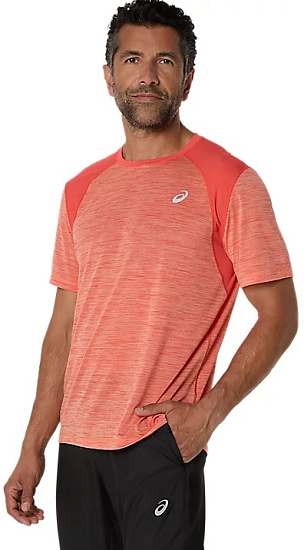 Футболка мужская ASICS Road Top Coral Reef/Mojave - Фото 3 большая