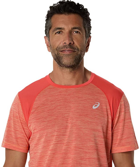 Футболка мужская ASICS Road Top Coral Reef/Mojave - Фото 4 большая
