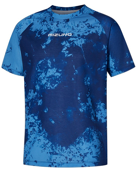 Футболка мужская Mizuno Athletics Graphic Bellwether Blue - Фото 1 большая