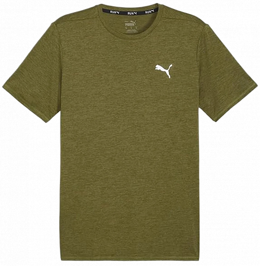 Футболка мужская Puma Run Favorite Heather Olive Green - Фото 1 большая