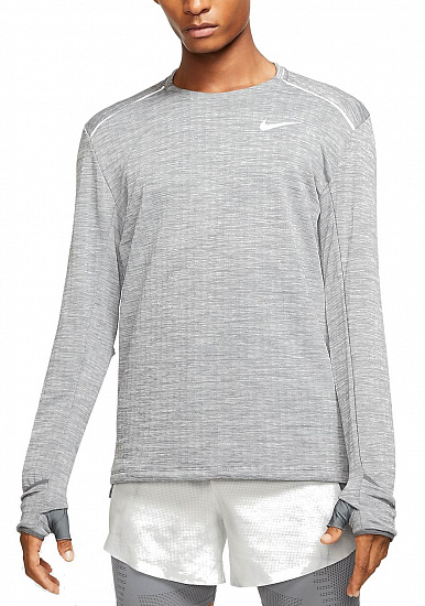 Футболка мужская Nike Therma Sphere 3.0 Ls Iron Grey/Htr/Grey Fog/Reflective Silv - Фото 1 большая
