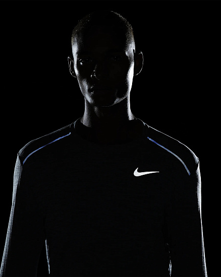 Футболка мужская Nike Therma Sphere 3.0 Ls Iron Grey/Htr/Grey Fog/Reflective Silv - Фото 9 большая
