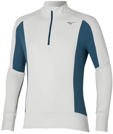 Лонгслив мужской Mizuno Warmalite Hz Nimbus Cloud/Blue Wing Teal - Фото 1 большая