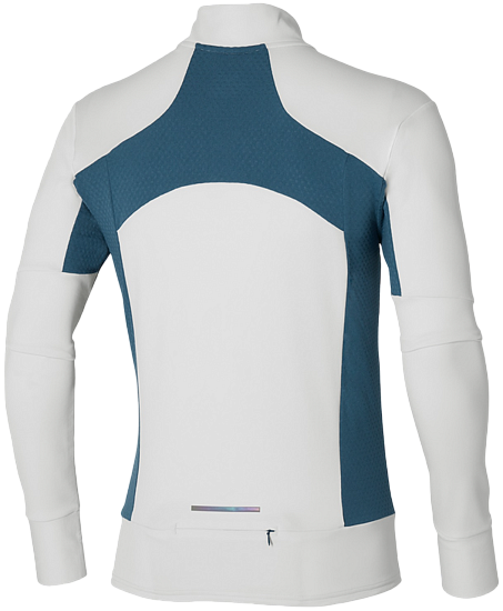 Лонгслив мужской Mizuno Warmalite Hz Nimbus Cloud/Blue Wing Teal - Фото 2 большая