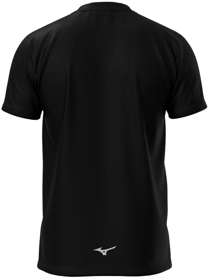 Футболка мужская Mizuno Athletics Black - Фото 2 большая