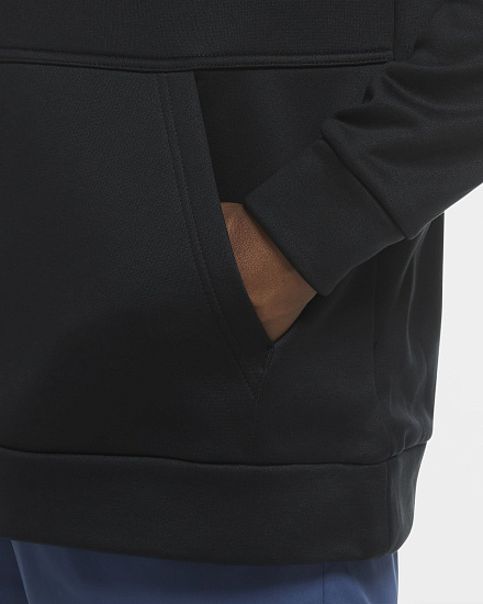 Свитшот мужской Nike Therma Training Crew Black/Dark Grey - Фото 6 большая