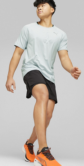 Футболка мужская Puma Run Cloudspun Ss Platinum Gray Heather - Фото 3 большая