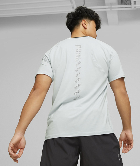 Футболка мужская Puma Run Cloudspun Ss Platinum Gray Heather - Фото 6 большая